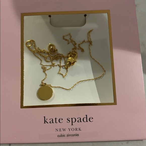 Kate spade ♠️ ⭐️Mini  Initial K bling pendant gold plated necklace - Picture 10 of 17